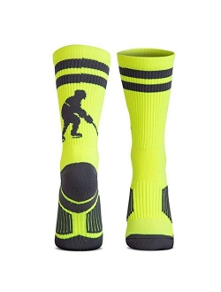 ChalkTalkSPORTS Hockey Half Cushioned Crew Socks | Hockey Player | Multiple Colors