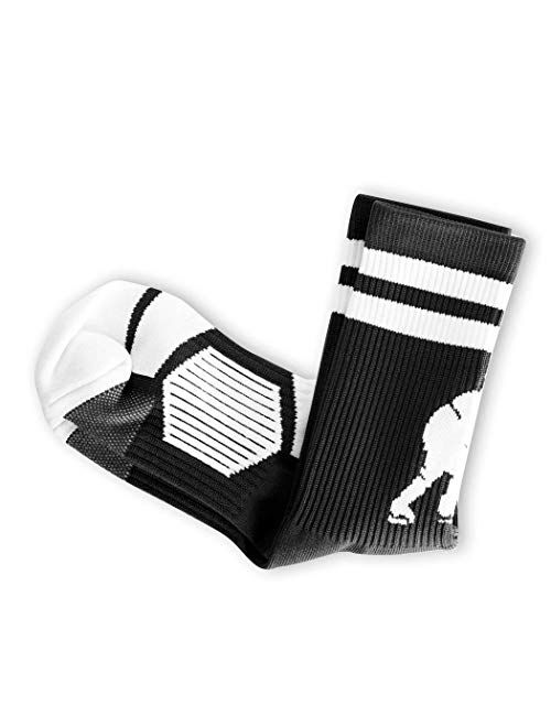 ChalkTalkSPORTS Hockey Half Cushioned Crew Socks | Hockey Player | Multiple Colors