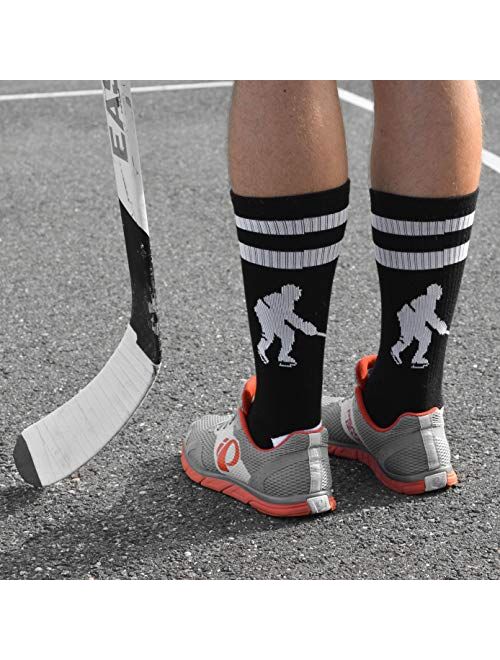 ChalkTalkSPORTS Hockey Half Cushioned Crew Socks | Hockey Player | Multiple Colors