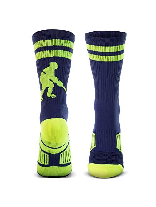 ChalkTalkSPORTS Hockey Half Cushioned Crew Socks | Hockey Player | Multiple Colors