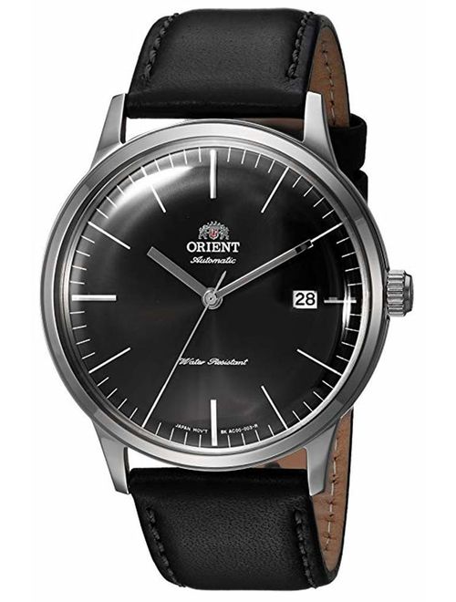 Orient '2nd Gen Bambino Version III' Japanese Automatic Stainless Steel and Leather Dress Watch