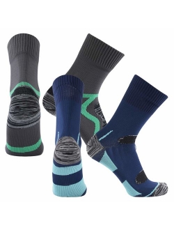 SuMade 100% Waterproof Socks, Unisex Breathable Outdoor Dry Fit Moisture Wicking Hiking Cycling Skiing Crew Socks