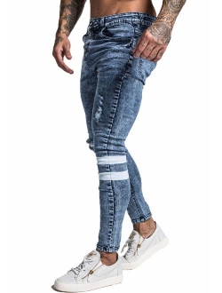 Men's Ripped Jeans Slim Fit Skinny Stretch Jeans Pants