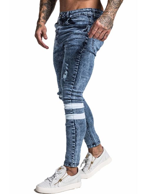 Gingtto Men's Ripped Jeans Slim Fit Skinny Stretch Jeans Pants