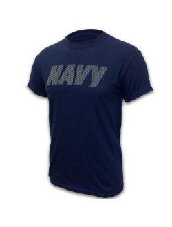 Armed Forces Gear Men's Navy Military Reflective PT Shirt