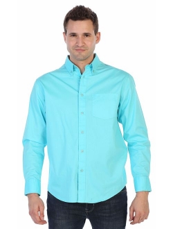 Mens Long Sleeve Casual Twill Shirt