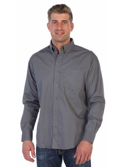 Mens Long Sleeve Casual Twill Shirt