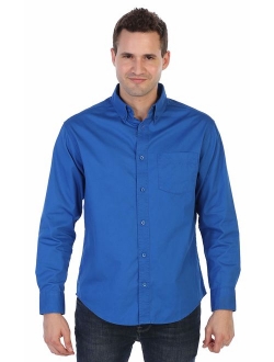 Mens Long Sleeve Casual Twill Shirt