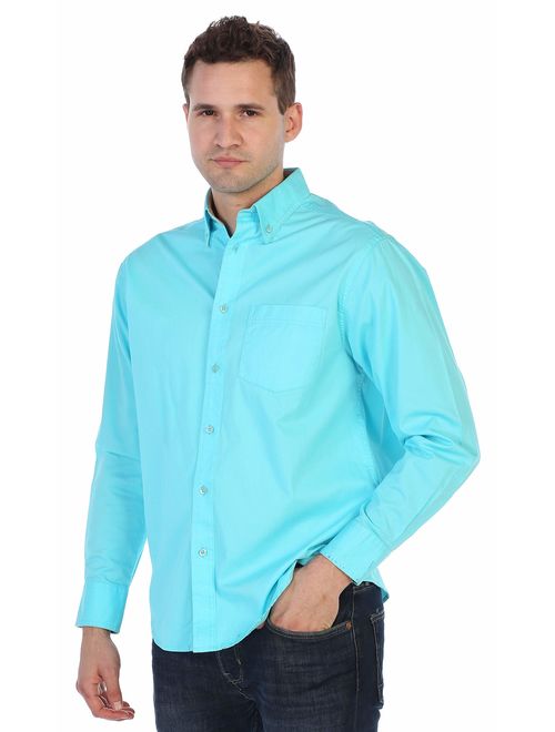 Gioberti Mens Long Sleeve Casual Twill Shirt