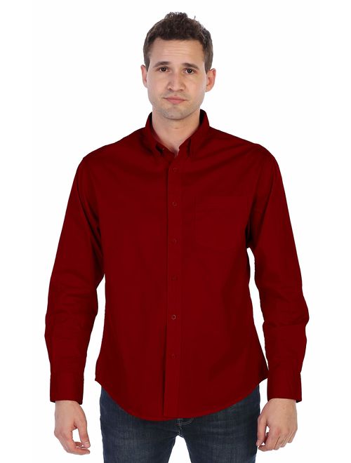 Gioberti Mens Long Sleeve Casual Twill Shirt