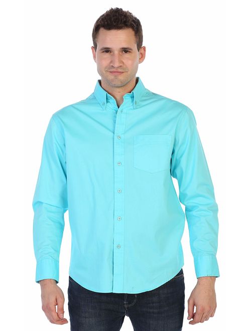 Gioberti Mens Long Sleeve Casual Twill Shirt