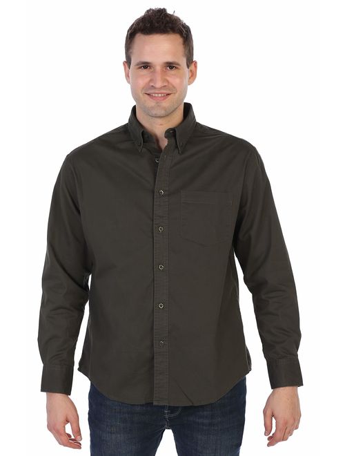 Gioberti Mens Long Sleeve Casual Twill Shirt