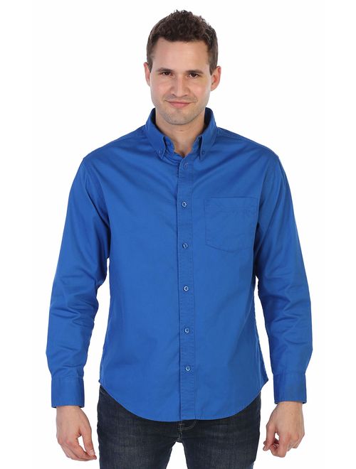 Gioberti Mens Long Sleeve Casual Twill Shirt