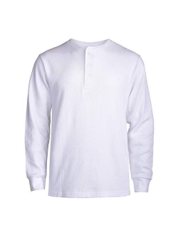 ToBeInStyle Men's Heavy or Medium Weight Premium Waffle Thermal Long Sleeve Crewneck Shirt