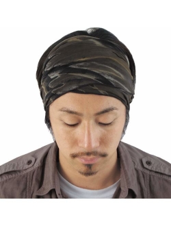 CHARM Casualbox | Mens Elastic Headband Tie Dye Japanese Boho Bandana Hair Band Hippie