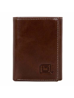 ID Stronghold RFID Blocking Trifold Wallet for Men - Rugged Genuine Leather