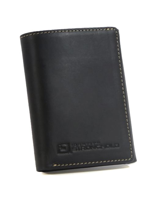 ID Stronghold RFID Blocking Trifold Wallet for Men - Rugged Genuine Leather