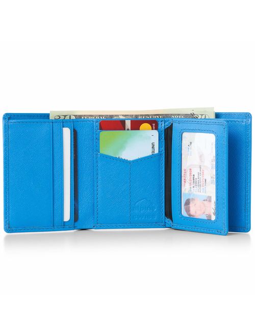 Alpine Swiss RFID Mens Theo OVERSIZED Trifold Wallet Deluxe Capacity With Divided Bill Section Camden Collection Comes in a Gift Box