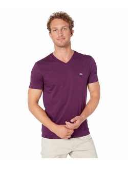 Men's Short Sleeve Jersey Pima V Neck T-Shirt