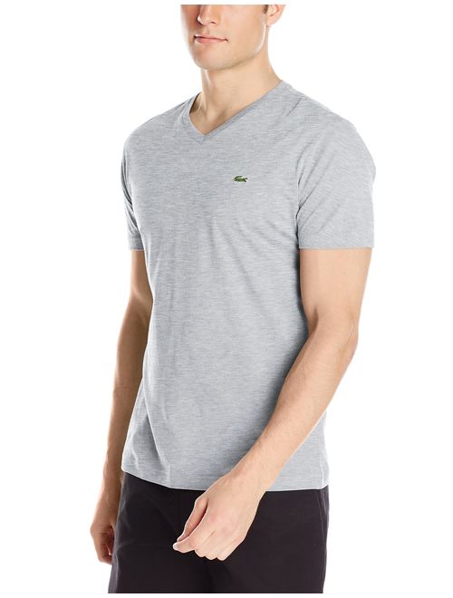 Lacoste Men's Short Sleeve Jersey Pima V Neck T-Shirt