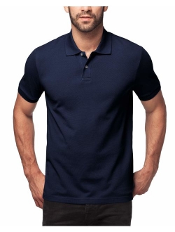 Polo Shirt for Men Longer Back-Hem, Short Sleeve Golf Polo M19 - Slim Fit