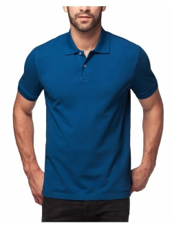 Polo Shirt for Men Longer Back-Hem, Short Sleeve Golf Polo M19 - Slim Fit