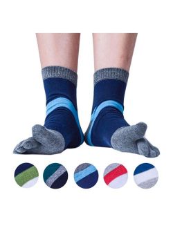 Men's Toe Socks 5 Finger Crew Cotton (Pack of 4/5 / 6)