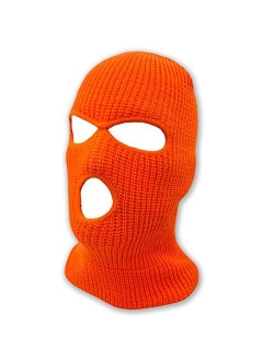 3 Hole Beanie Face Mask Ski - Warm Double Thermal Knitted - Men and Women