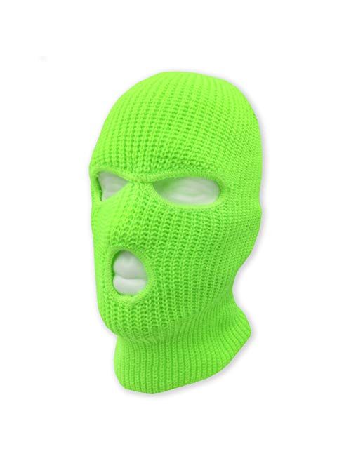 3 Hole Beanie Face Mask Ski - Warm Double Thermal Knitted - Men and Women