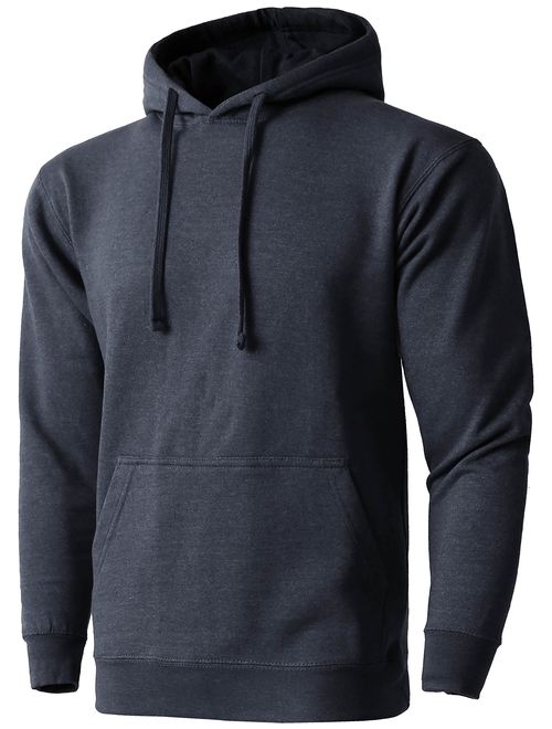 Hat and Beyond Mens Fleece Pullover Hoodie Heavyweight Sweatshirts 1HCA0009 (1maB019_heanavy, Small)