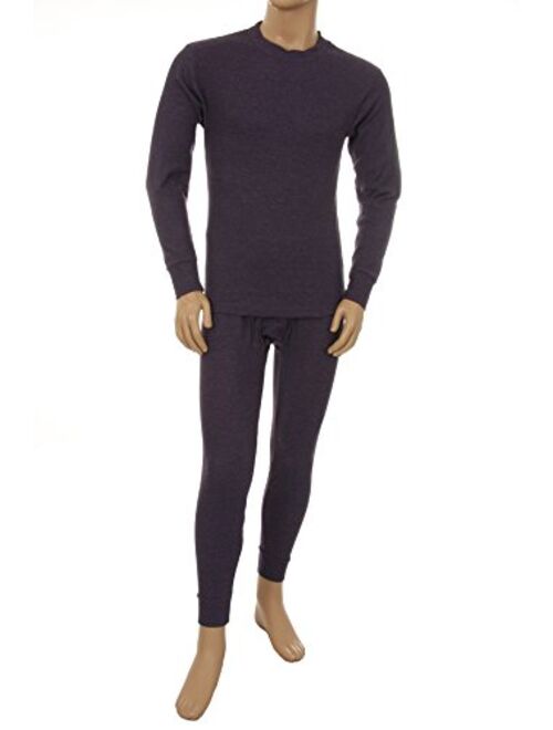 BASICO Men's 2pc Long John Thermal Underwear Set 100% Cotton