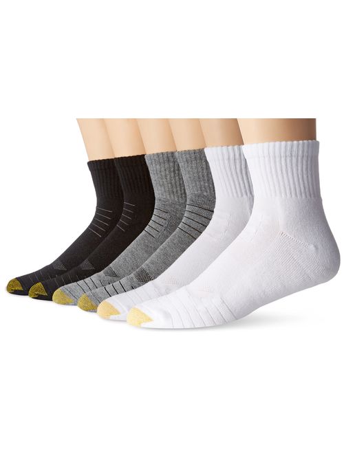 Gold Toe Men's Tech Quarter Socks (6 Pair Pack)