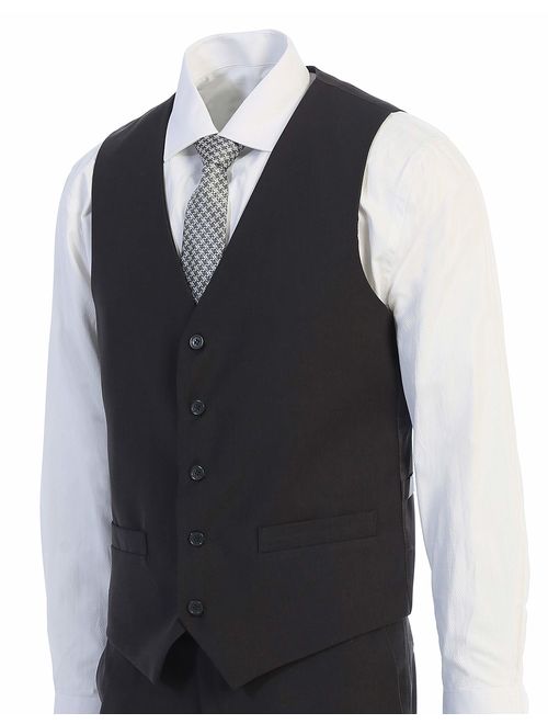 King Formal Wear Elegant Mens Charcoal Gray Two Button Three Piece Suit