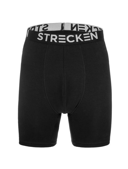 STRECKEN 3 or 6 Pack Men Ultra Soft Long Leg Boxer Brief Breathable Cotton Underwear Value Pack