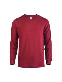 Men's Cotton Solid Classic Waffle-Knit Heavy Thermal Top