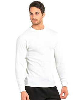 Men's Cotton Solid Classic Waffle-Knit Heavy Thermal Top