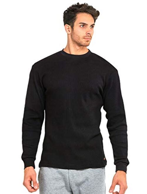 Men's Cotton Solid Classic Waffle-Knit Heavy Thermal Top