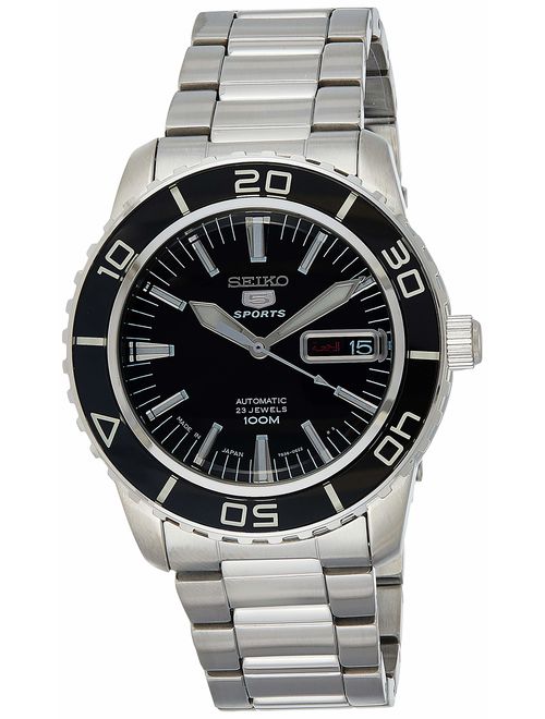 Seiko 5 SNZH55 Automatic Black Dial Stainless Steel Mens Watch