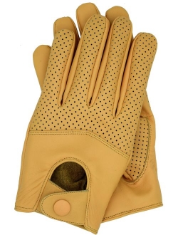 Riparo Motorsports Men's Half Mesh Leather Driving Gloves