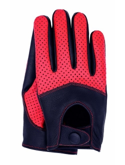 Riparo Motorsports Men's Half Mesh Leather Driving Gloves