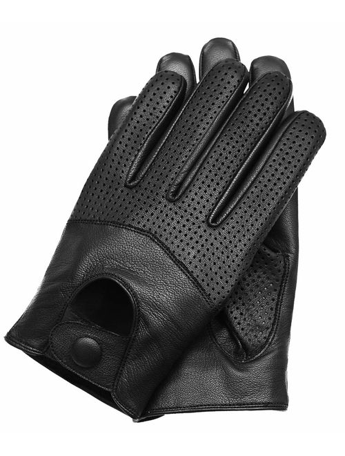 Riparo Motorsports Men's Half Mesh Leather Driving Gloves