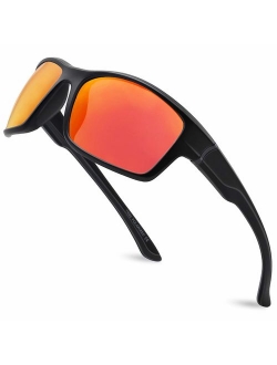 MAXJULI Polarized Sports Sunglasses for Men Women for Running Fishing Driving MJ8014