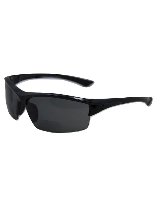 In Style Eyes Magnificent Maui Wrap Polarized Nearly Invisible Line Bifocal Sunglasses