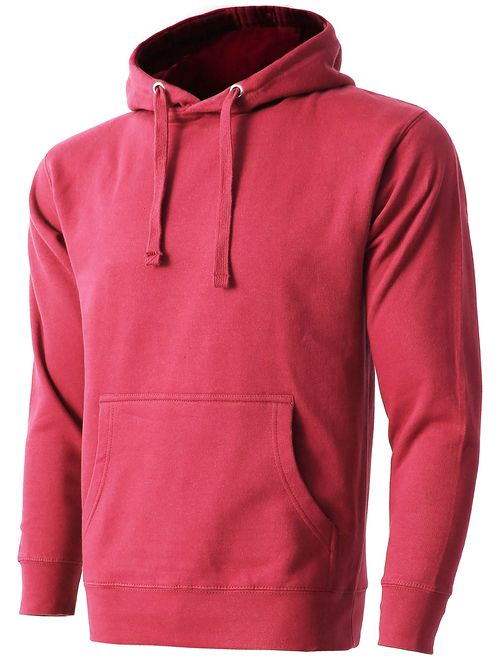 Hat and Beyond Mens Fleece Pullover Hoodie Heavyweight Sweatshirts 1HCA0009 (Small/1hca09_Hotpink)