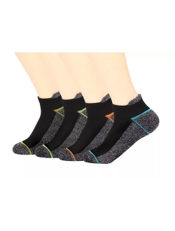 Copper Infused Athletic Low Cut Socks for Mens and Womens - Moisture Wicking Ankle No Show Socks with Tab 4/5 Pairs