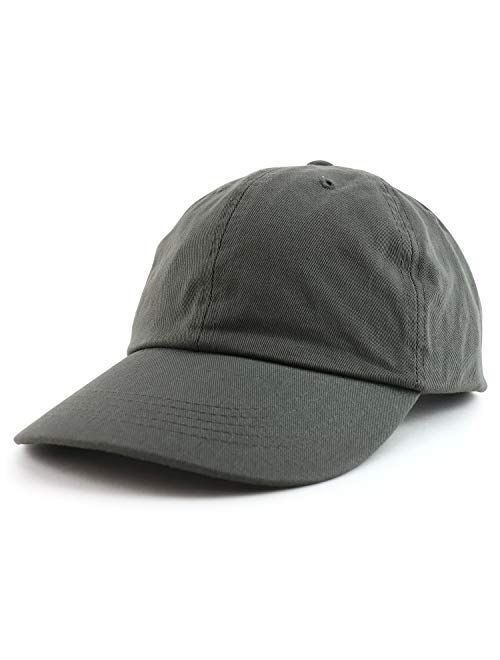 Trendy Apparel Shop Oversize XXL Plain Unstructured Soft Crown Cotton Dad Hat