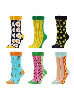 WeciBor Women's Funny Casual Combed Cotton Socks Packs