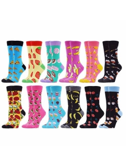 WeciBor Women's Funny Casual Combed Cotton Socks Packs