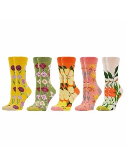 WeciBor Women's Funny Casual Combed Cotton Socks Packs