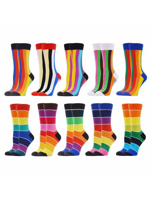 WeciBor Women's Funny Casual Combed Cotton Socks Packs